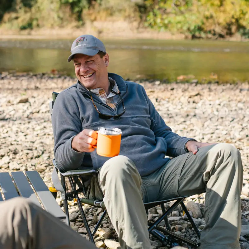 Heavy-Duty Freestyle Kickback Rocker - Choice 345 - Heavy-Duty Kickback Rocker with Beverage Holder Detail