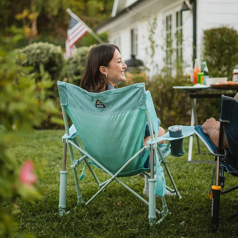 Heavy-Duty Freestyle Kickback Rocker - Choice 345 - Heavy-Duty Kickback Rocker with Beverage Holder Detail
