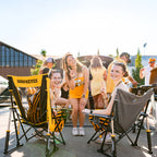 Luxury Camp College Comfort Pro Rocker - Iowa Hawkeyes - Choice 249 - Heavy-Duty Kickback Rocker with Beverage Holder Detail