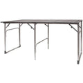 Portable Staging Slim-Fold Table - Choice 196 - Slim-Fold Outdoor Cook Station with Storage Shelves - Default Title