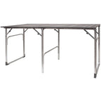 Portable Staging Slim-Fold Table - Choice 196 - Slim-Fold Outdoor Cook Station with Storage Shelves - Default Title