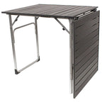 Portable Staging Slim-Fold Table - Choice 196 - Slim-Fold Outdoor Cook Station with Storage Shelves Detail
