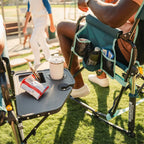 Patented Spring-Action Stowaway Rocker with Side Table - Choice 253 - Freestyle Rocker Portable Outdoor Folding Chair Detail