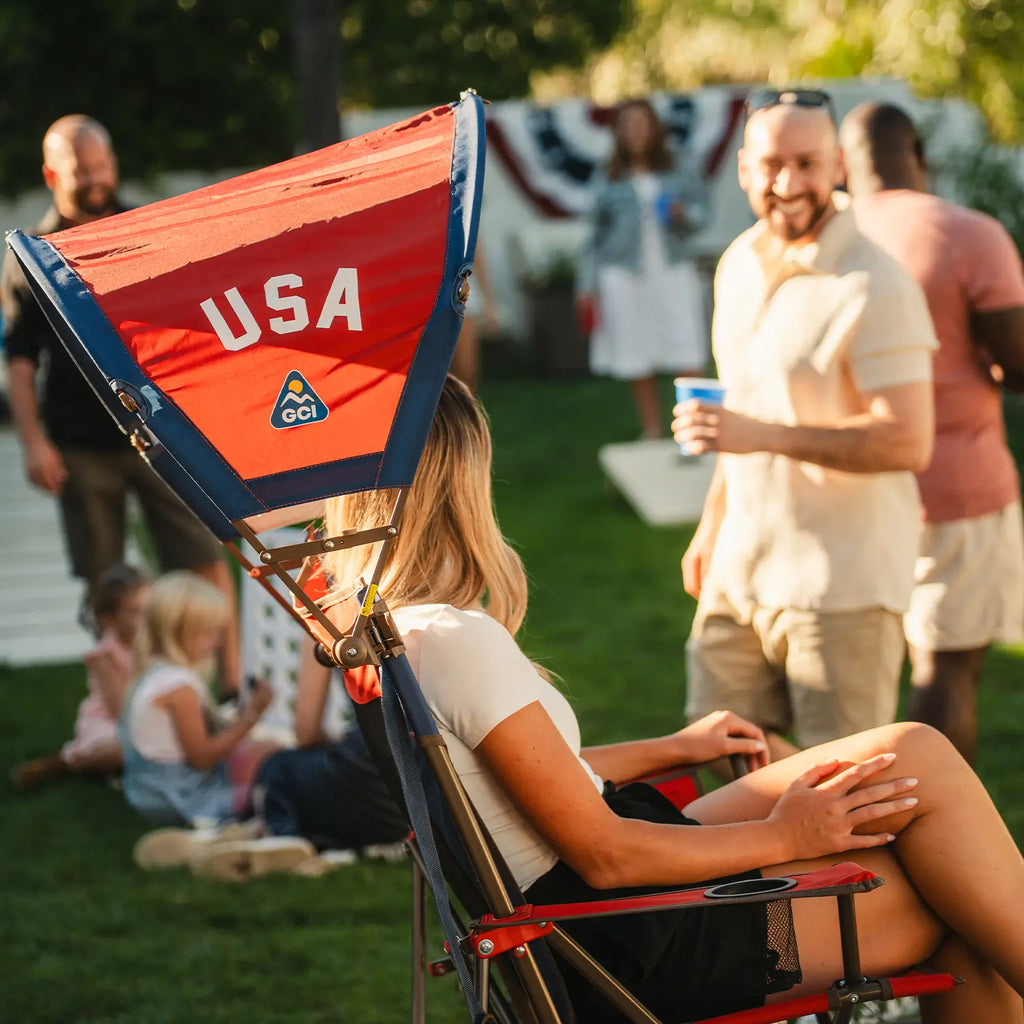 Portable Canopy SunShade Accessory - USA Anniversary Deluxe - Choice 917 - Portable Beach Canopy with Adjustable Shade Angle Detail