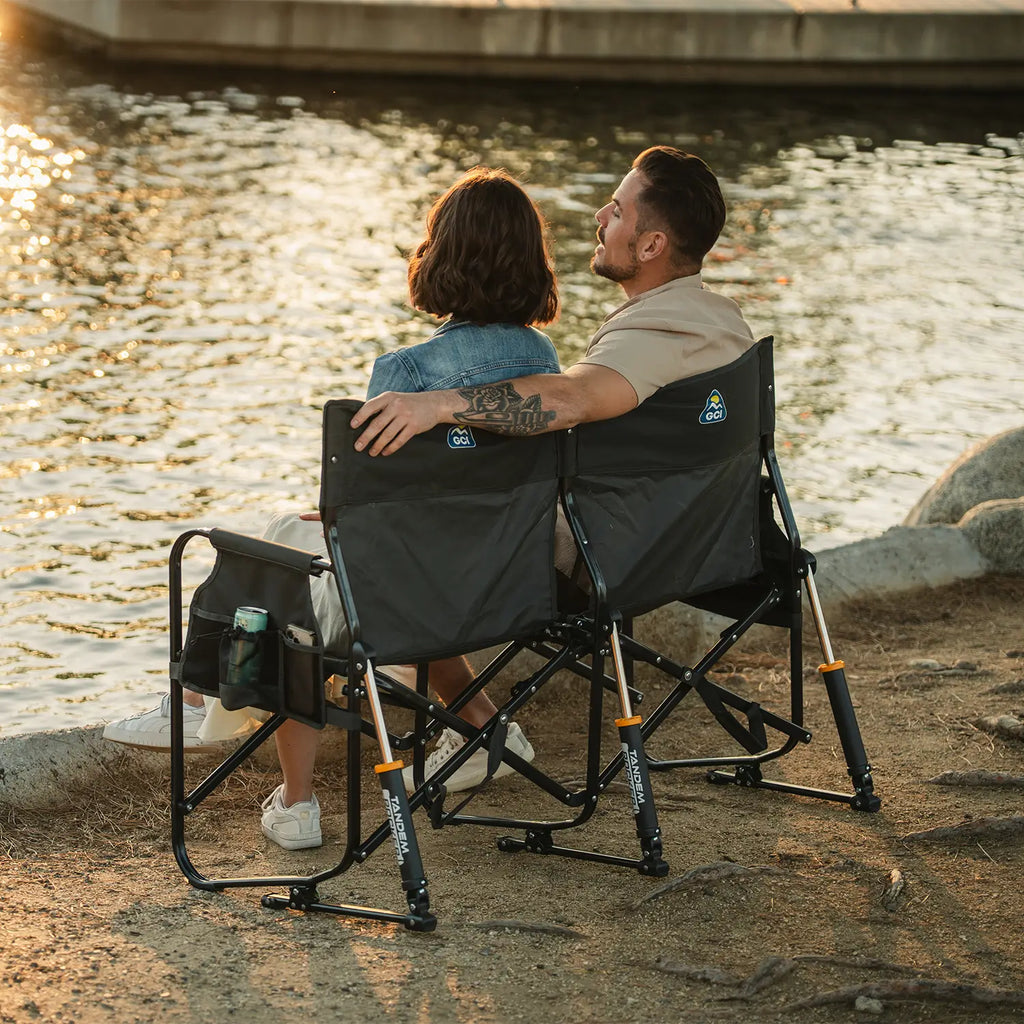Smooth Motion Tandem Rocker - Choice 227 - Heavy-Duty Kickback Rocker with Beverage Holder Detail