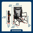 Smooth Motion Adjustable Rocker - NASCAR - Choice 899 - Freestyle Rocker Portable Outdoor Folding Chair Detail