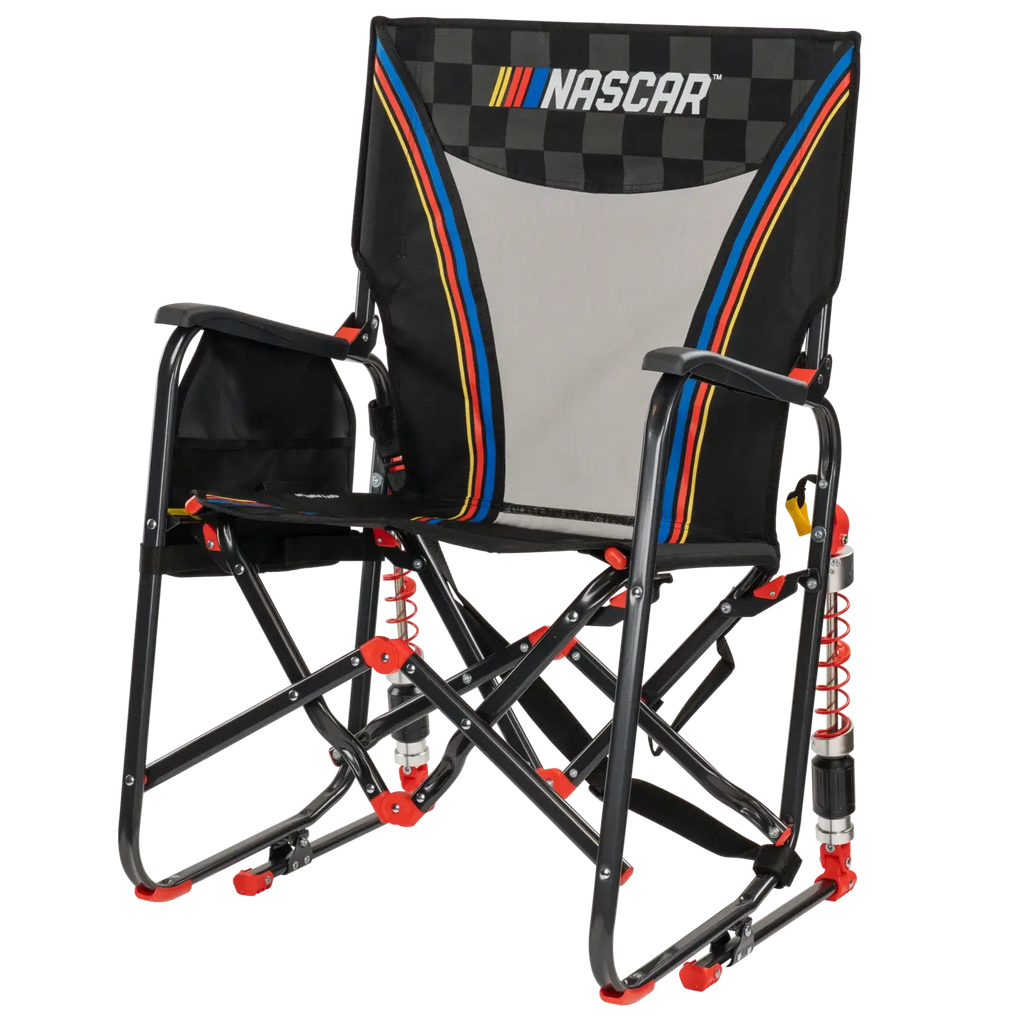 Smooth Motion Adjustable Rocker - NASCAR - Choice 899 - Freestyle Rocker Portable Outdoor Folding Chair Detail
