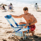 Reclining Beach Bi-Fold Beach Chair - Choice 601 - Portable Heavy-Duty Low Boy Chair for Ocean Side Detail