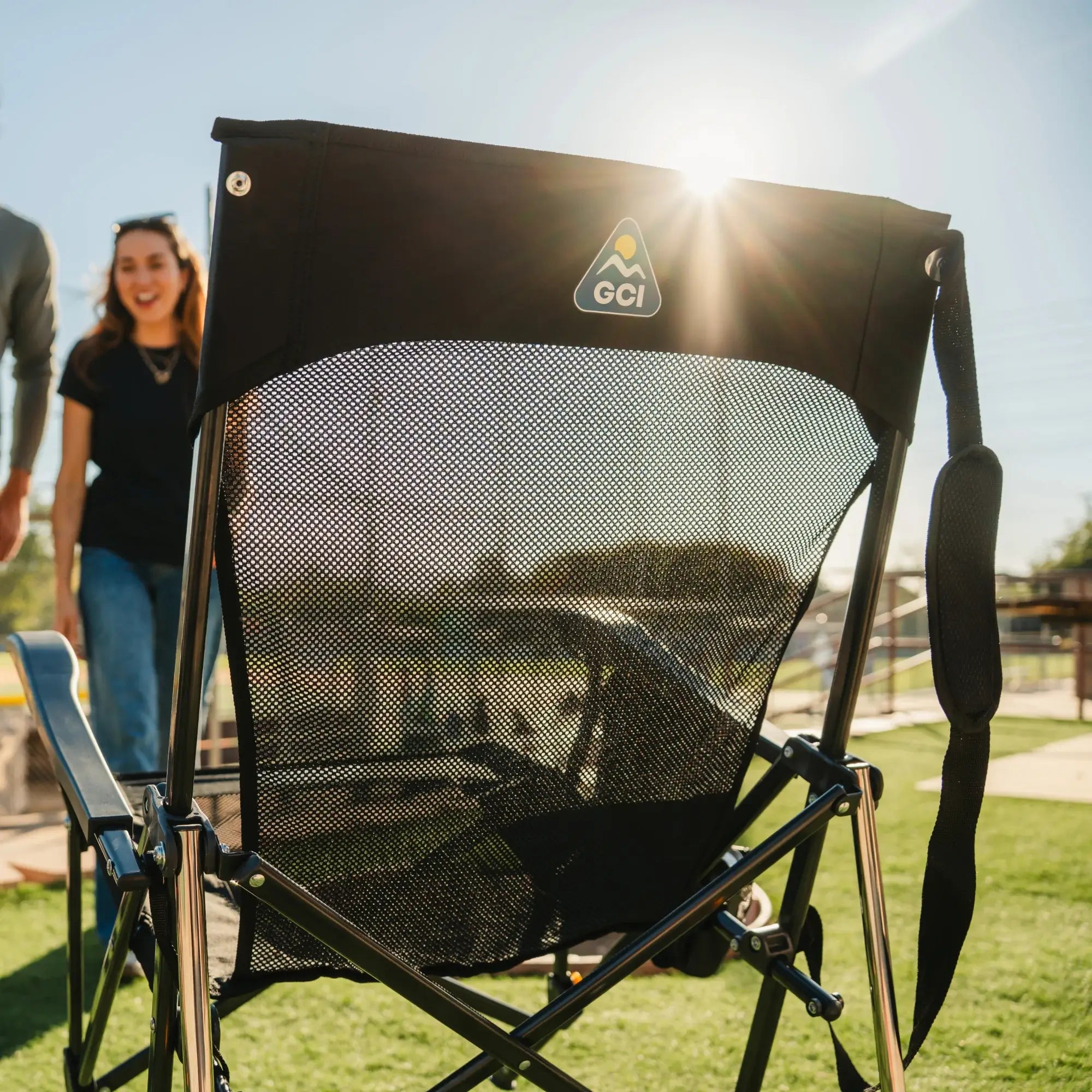 Smooth Motion BreezeRocker - Choice 504 - Patented Spring-Action Rocking Chair for Camping Detail
