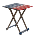 Multi-Functional Cook Compact Camp Table 20 - USA Anniversary Deluxe - Choice 757 - Slim-Fold Outdoor Cook Station with Storage Shelves - Default Title
