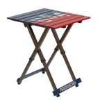 Multi-Functional Cook Compact Camp Table 20 - USA Anniversary Deluxe - Choice 757 - Slim-Fold Outdoor Cook Station with Storage Shelves - Default Title
