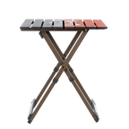 Multi-Functional Cook Compact Camp Table 20 - USA Anniversary Deluxe - Choice 757 - Slim-Fold Outdoor Cook Station with Storage Shelves Detail