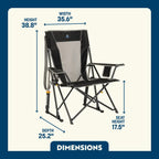 Smooth Motion Comfort Pro Rocker - Choice 375 - Heavy-Duty Kickback Rocker with Beverage Holder Detail