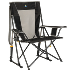 Smooth Motion Comfort Pro Rocker - Choice 375 - Heavy-Duty Kickback Rocker with Beverage Holder - Black