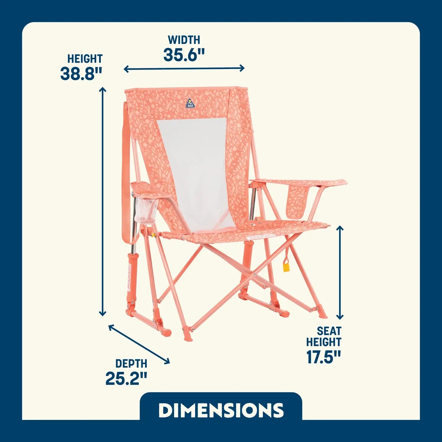 Smooth Motion Comfort Pro Rocker - Choice 375 - Heavy-Duty Kickback Rocker with Beverage Holder Detail