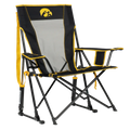 Luxury Camp College Comfort Pro Rocker - Iowa Hawkeyes - Choice 249 - Heavy-Duty Kickback Rocker with Beverage Holder - Default Title