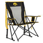 Luxury Camp College Comfort Pro Rocker - Iowa Hawkeyes - Choice 249 - Heavy-Duty Kickback Rocker with Beverage Holder - Default Title
