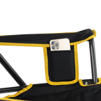 Luxury Camp College Comfort Pro Rocker - Iowa Hawkeyes - Choice 249 - Heavy-Duty Kickback Rocker with Beverage Holder Detail