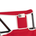 Luxury Camp College Comfort Pro Rocker - Nebraska Cornhuskers - Choice 161 - Heavy-Duty Kickback Rocker with Beverage Holder Detail