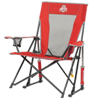 Luxury Camp College Comfort Pro Rocker - Ohio State Buckeyes - Choice 676 - Patented Spring-Action Rocking Chair for Camping Detail