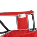Luxury Camp College Comfort Pro Rocker - Ohio State Buckeyes - Choice 676 - Patented Spring-Action Rocking Chair for Camping Detail