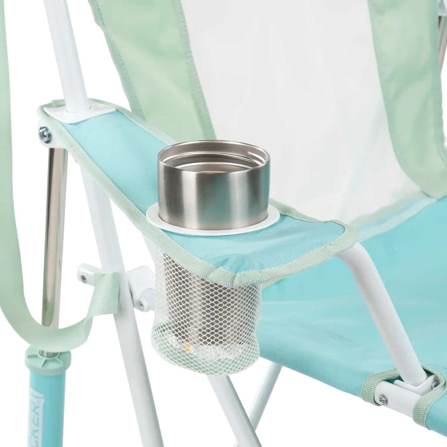 Smooth Motion Comfort Pro Rocker - Choice 375 - Heavy-Duty Kickback Rocker with Beverage Holder Detail