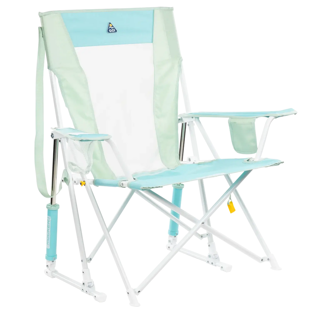 Smooth Motion Comfort Pro Rocker - Choice 375 - Heavy-Duty Kickback Rocker with Beverage Holder - Pastel Green