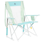 Smooth Motion Comfort Pro Rocker - Choice 375 - Heavy-Duty Kickback Rocker with Beverage Holder - Pastel Green