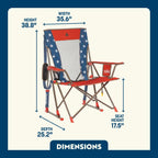 Smooth Motion Comfort Pro Rocker - USA Anniversary Deluxe - Choice 424 - Heavy-Duty Kickback Rocker with Beverage Holder Detail