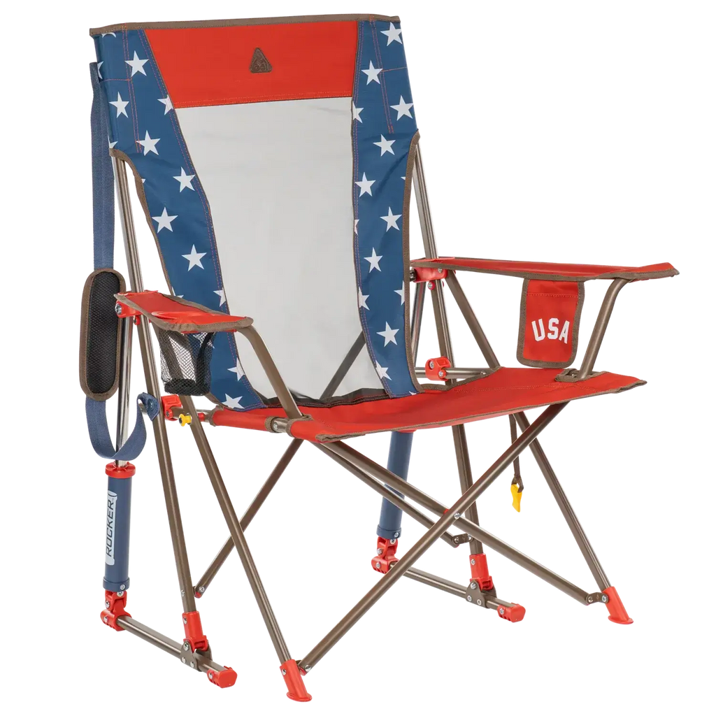 Smooth Motion Comfort Pro Rocker - USA Anniversary Deluxe - Choice 424 - Heavy-Duty Kickback Rocker with Beverage Holder - Default Title