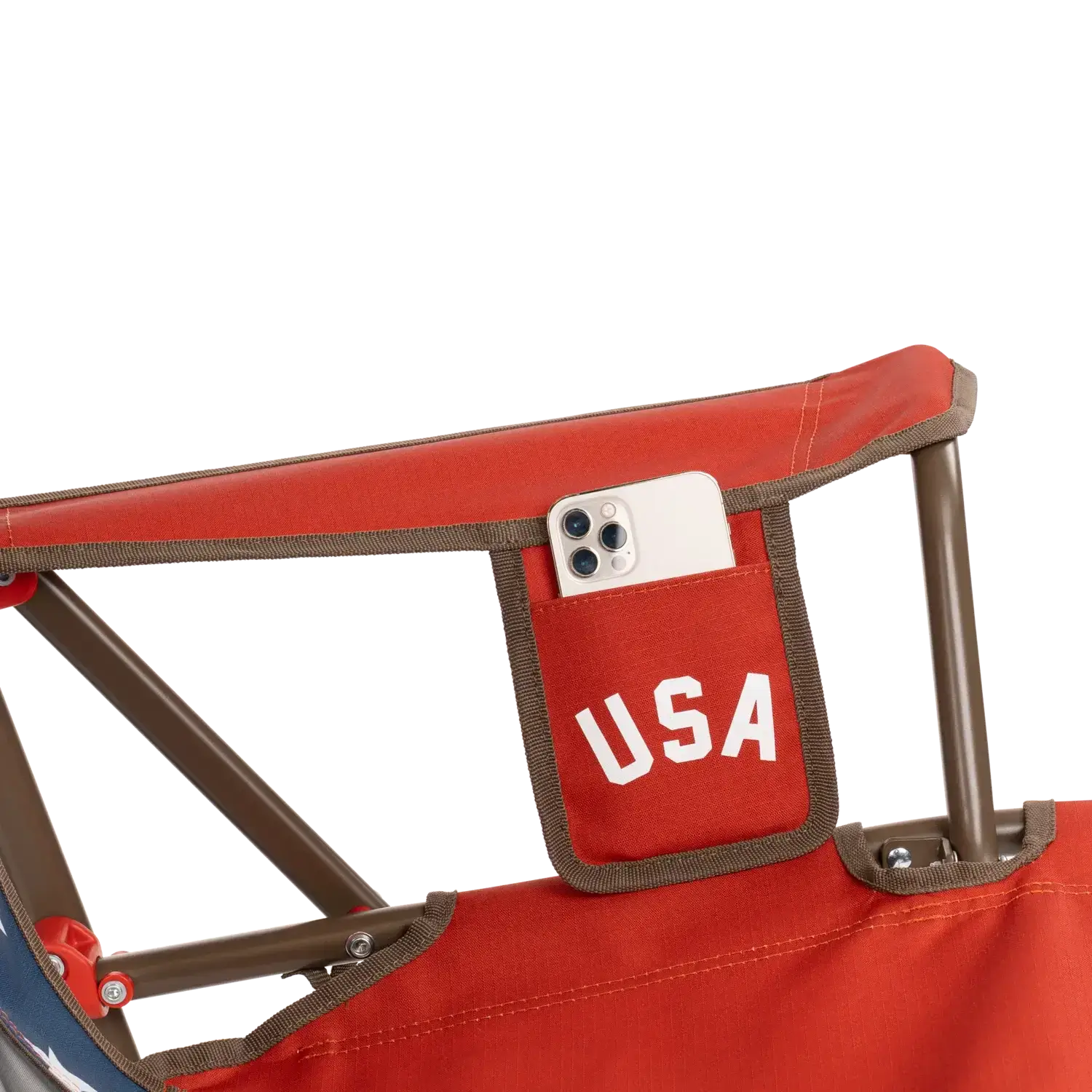 Smooth Motion Comfort Pro Rocker - USA Anniversary Deluxe - Choice 424 - Heavy-Duty Kickback Rocker with Beverage Holder Detail