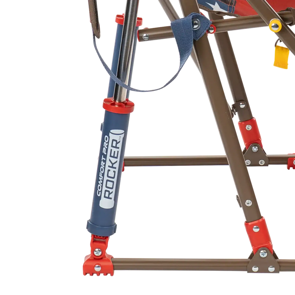 Smooth Motion Comfort Pro Rocker - USA Anniversary Deluxe - Choice 424 - Heavy-Duty Kickback Rocker with Beverage Holder Detail