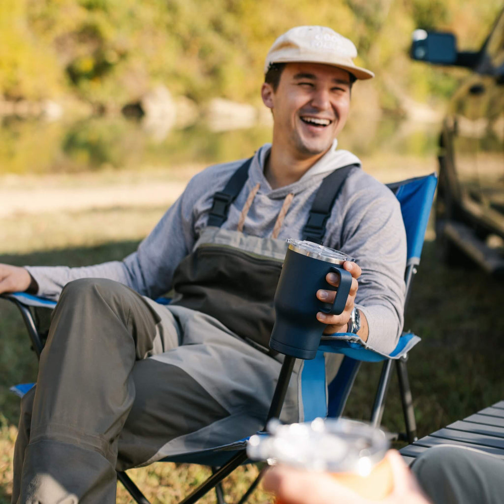 Lightweight Messenger Comfort Quad Chair - Choice 989 - Pico Compact Folding Camp Chair with Carry Bag Detail
