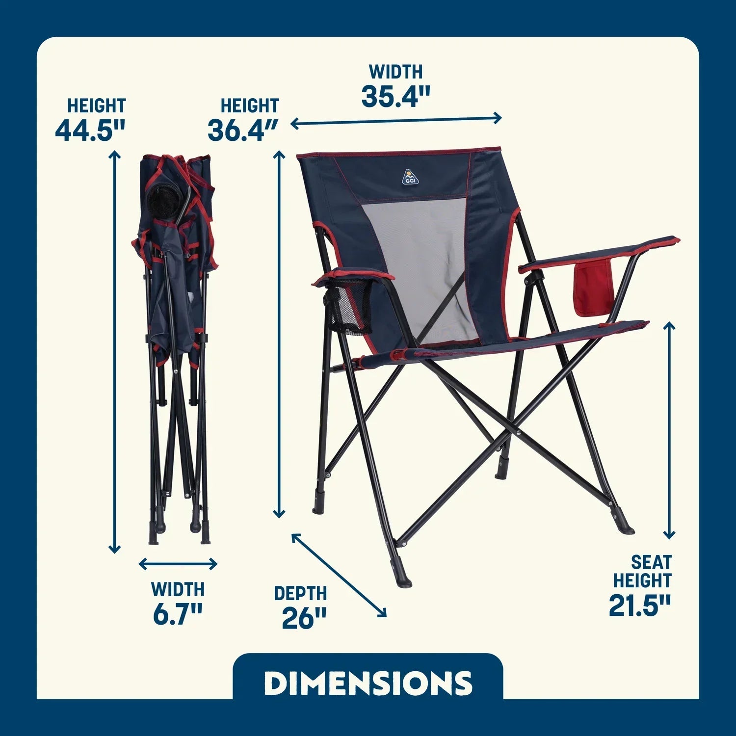 Lightweight Messenger Comfort Quad Chair - Choice 989 - Pico Compact Folding Camp Chair with Carry Bag Detail