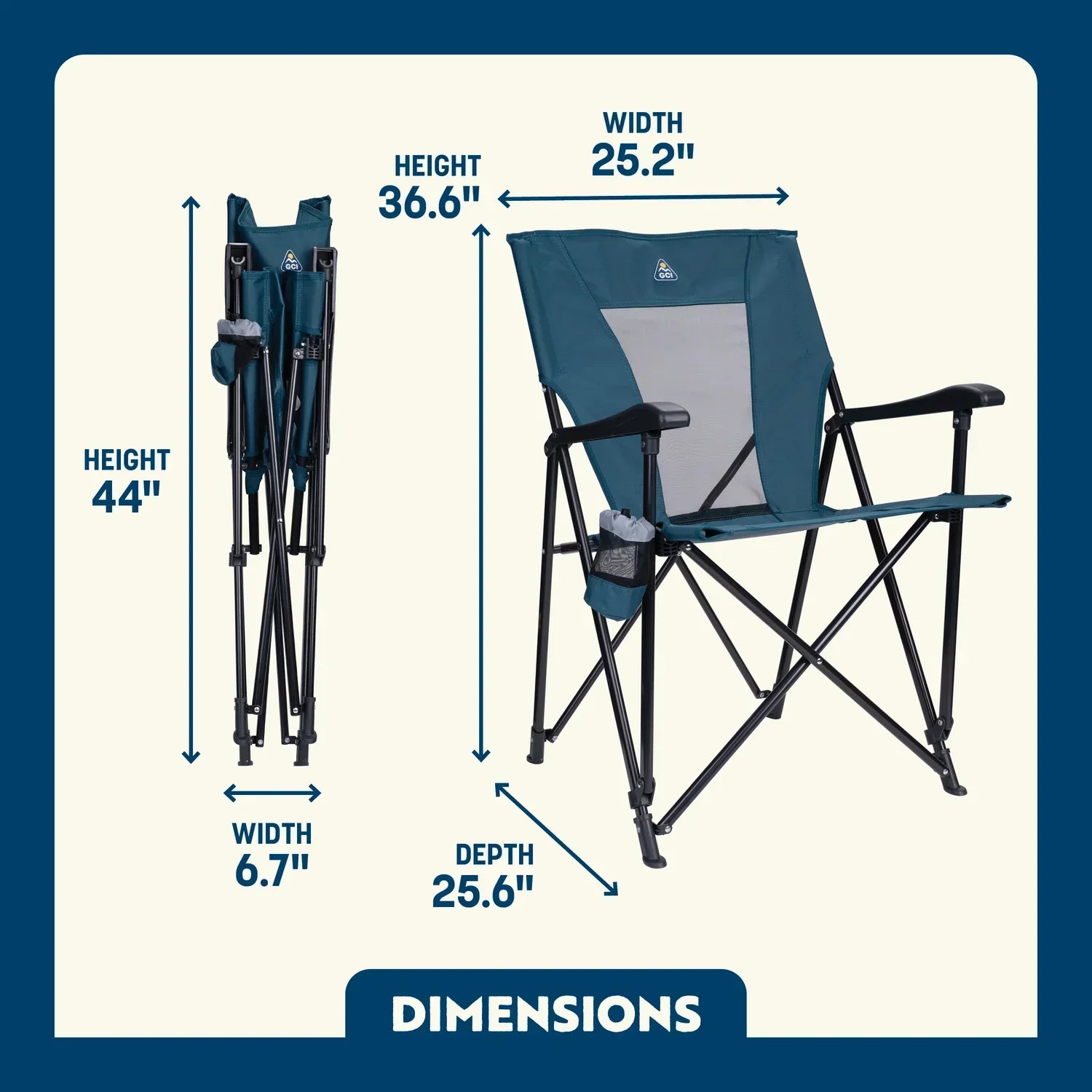 Telescoping Frame Eazy Chair - Choice 976 - Premium Slim-Fold Compact Chair with Messenger Bag Detail