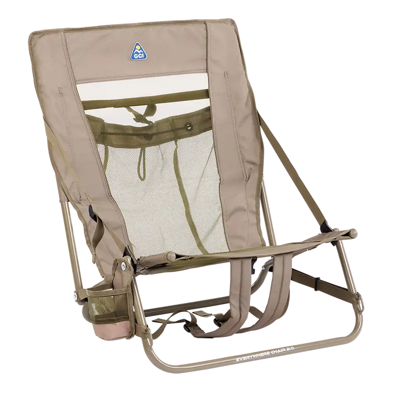 Sand-Friendly Everywhere Chair 2 - Choice 656 - Portable Heavy-Duty Low Boy Chair for Ocean Side - Aged Fatigue