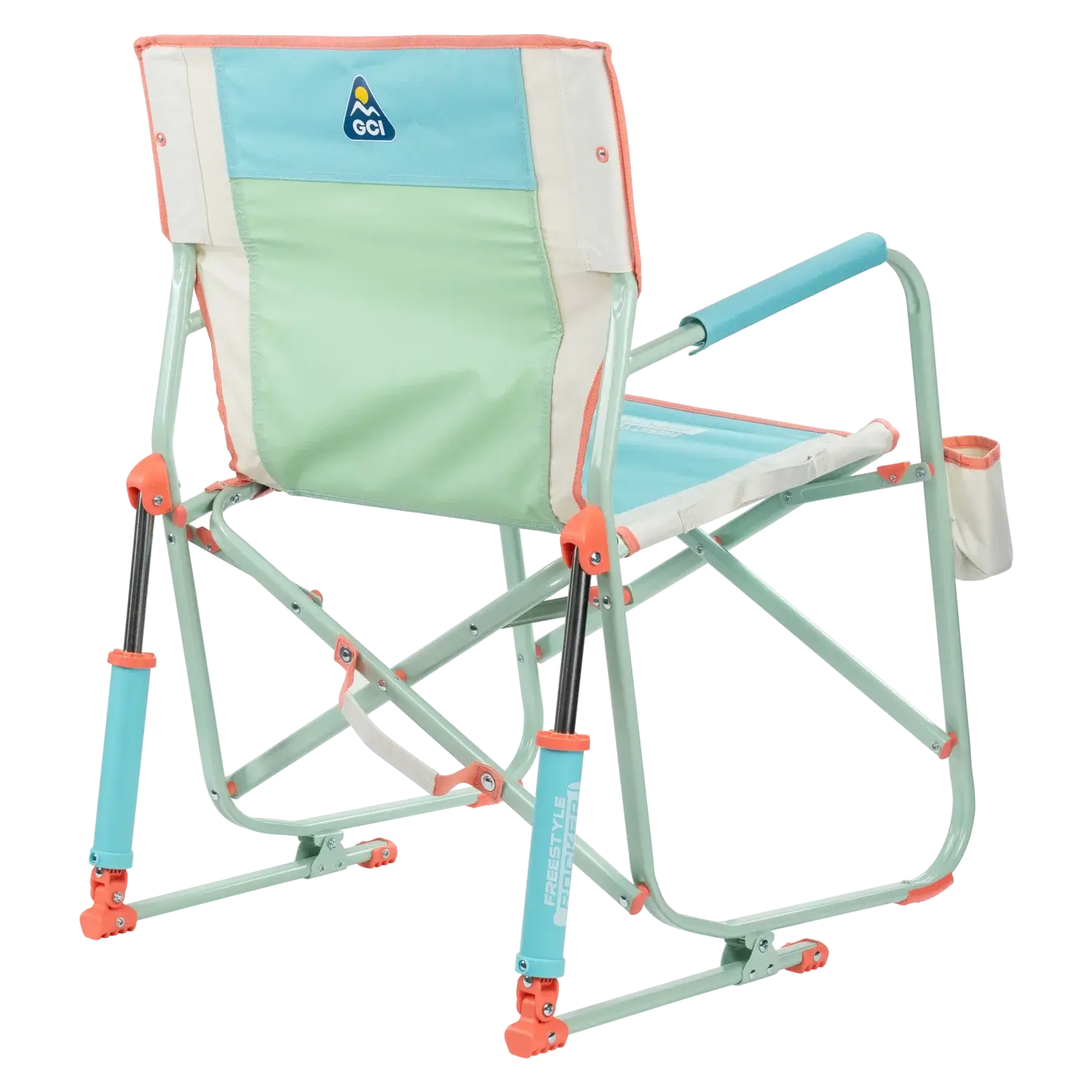 Luxury Camp Freestyle Rocker - Choice 711 - Heavy-Duty Kickback Rocker with Beverage Holder Detail