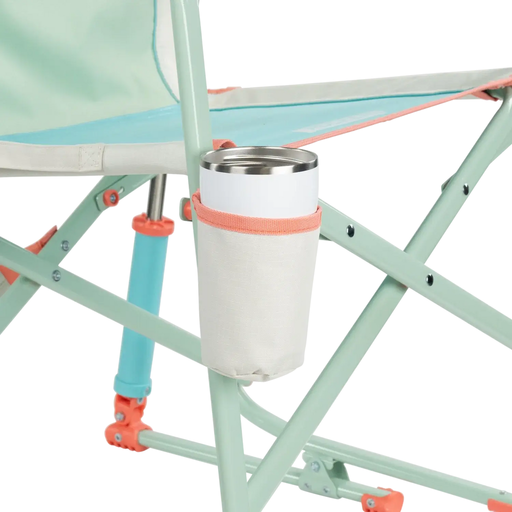 Luxury Camp Freestyle Rocker - Choice 711 - Heavy-Duty Kickback Rocker with Beverage Holder Detail