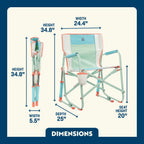 Luxury Camp Freestyle Rocker - Choice 711 - Heavy-Duty Kickback Rocker with Beverage Holder Detail