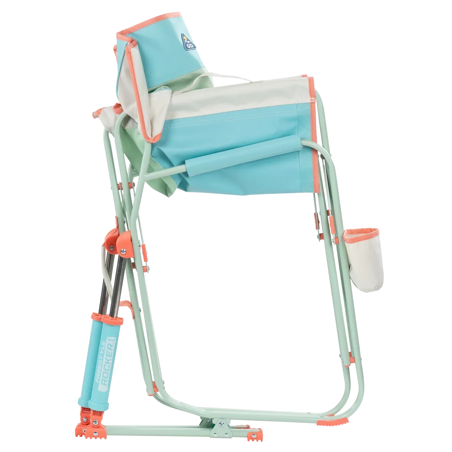 Luxury Camp Freestyle Rocker - Choice 711 - Heavy-Duty Kickback Rocker with Beverage Holder Detail