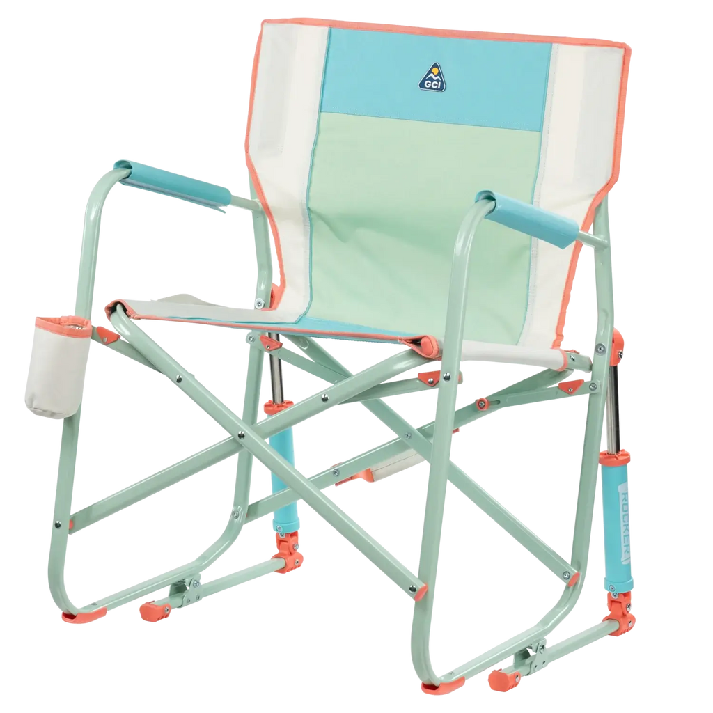 Luxury Camp Freestyle Rocker - Choice 711 - Heavy-Duty Kickback Rocker with Beverage Holder Detail