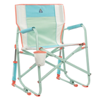 Luxury Camp Freestyle Rocker - Choice 711 - Heavy-Duty Kickback Rocker with Beverage Holder - Ivory