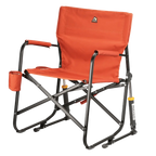 Luxury Camp Freestyle Rocker - Pumpkin Spice - Choice 373 - Heavy-Duty Kickback Rocker with Beverage Holder Detail