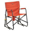 Luxury Camp Freestyle Rocker - Pumpkin Spice - Choice 373 - Heavy-Duty Kickback Rocker with Beverage Holder - Pumpkin Spice
