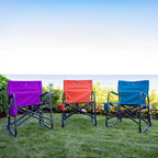 Luxury Camp Freestyle Rocker - Pumpkin Spice - Choice 373 - Heavy-Duty Kickback Rocker with Beverage Holder Detail