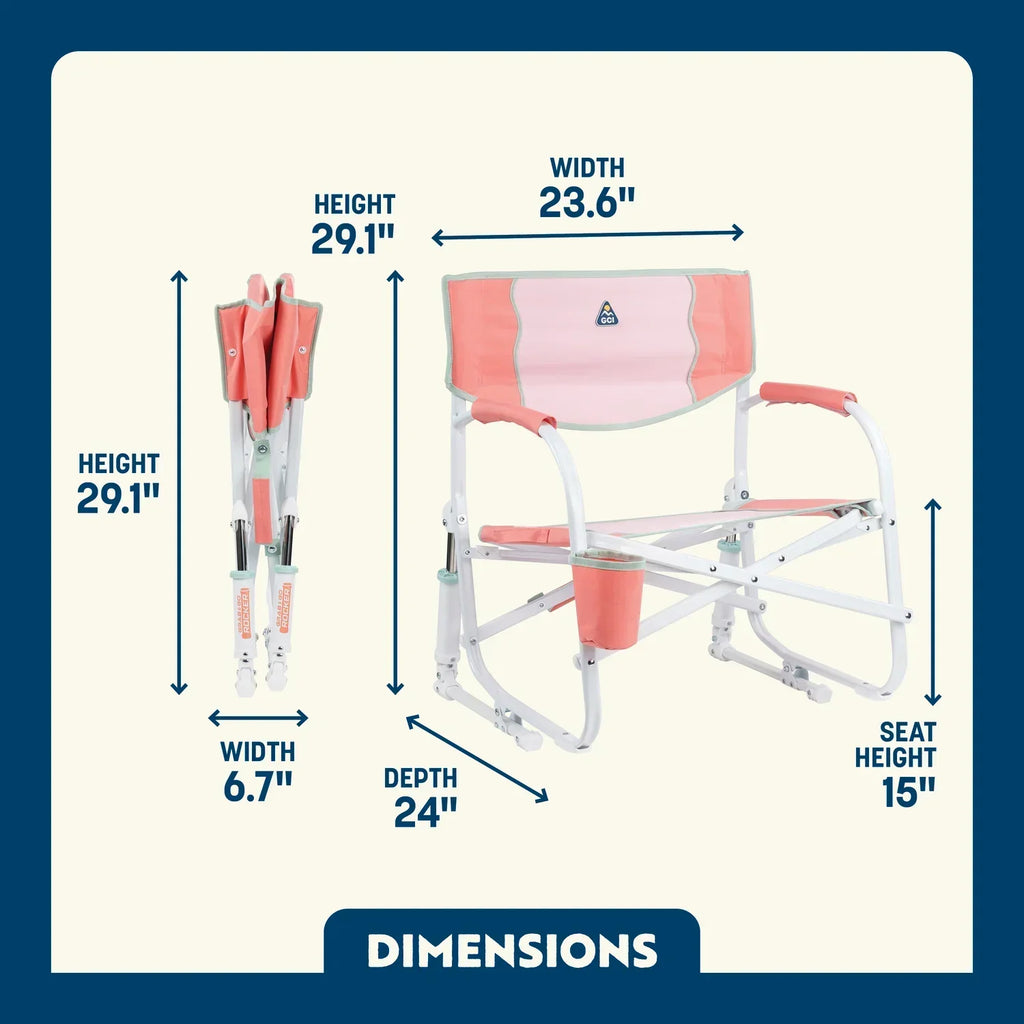 Premium All-Weather Grab & Go Rocker - Choice 551 - RoadTrip Rocker Smooth Motion Camp Chair Detail