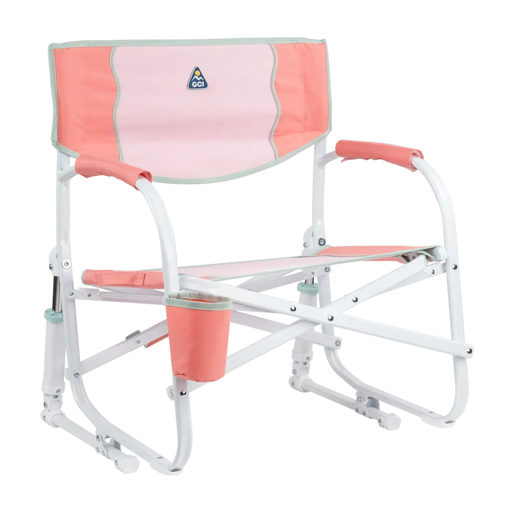 Premium All-Weather Grab & Go Rocker - Choice 551 - RoadTrip Rocker Smooth Motion Camp Chair - Coral