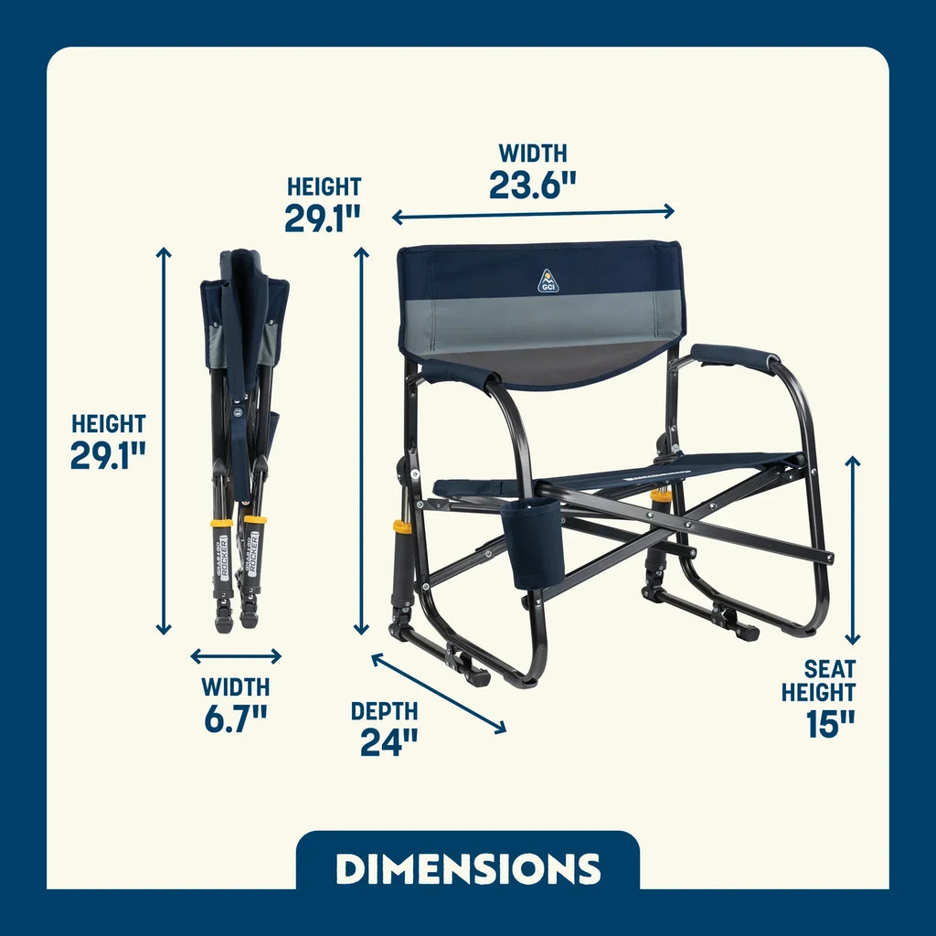Premium All-Weather Grab & Go Rocker - Choice 551 - RoadTrip Rocker Smooth Motion Camp Chair Detail