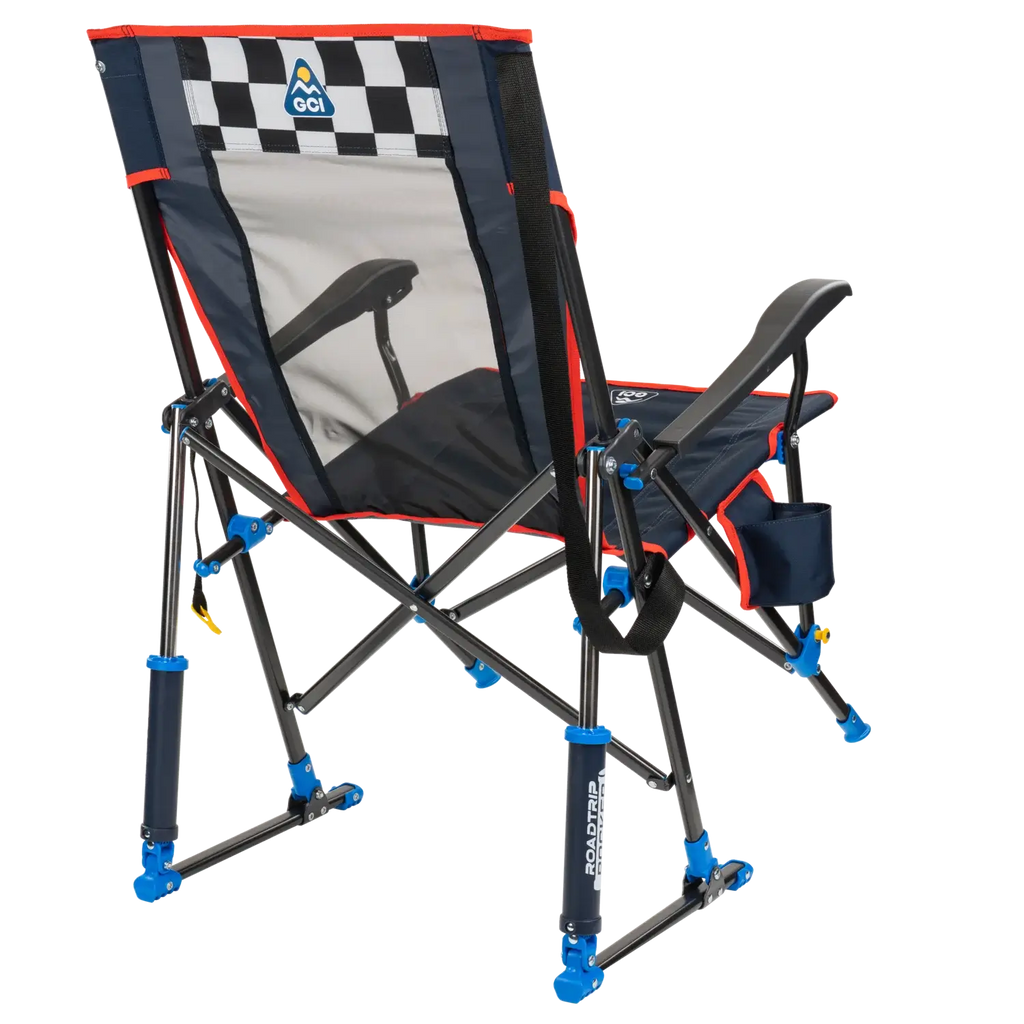 Heavy-Duty Freestyle RoadTrip Rocker - NASCAR For Him - Choice 453 - Heavy-Duty Kickback Rocker with Beverage Holder Detail