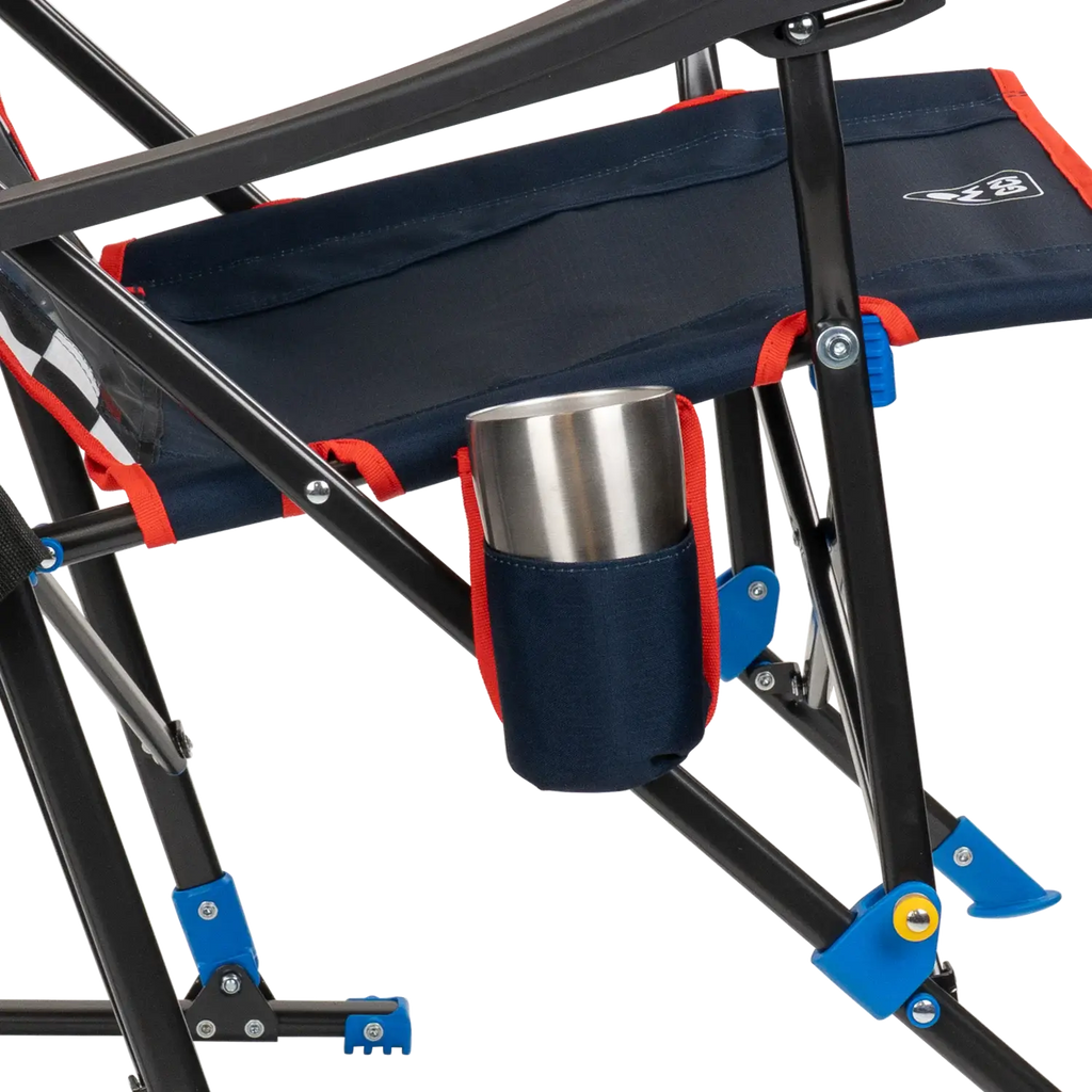 Heavy-Duty Freestyle RoadTrip Rocker - NASCAR For Him - Choice 453 - Heavy-Duty Kickback Rocker with Beverage Holder Detail
